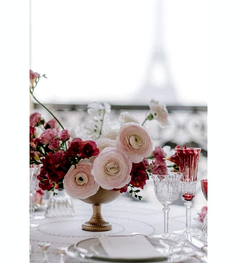 Bouquet mariage en camieu de rose