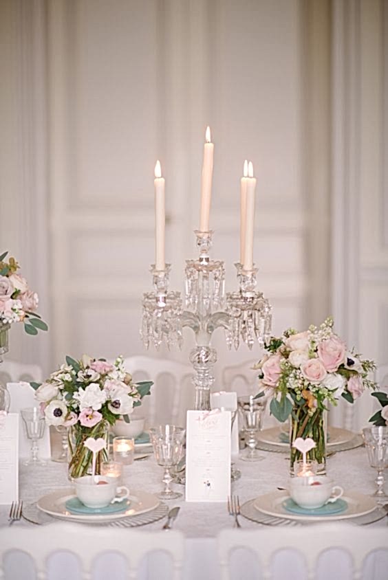 décoration de mariage élégant dans un château