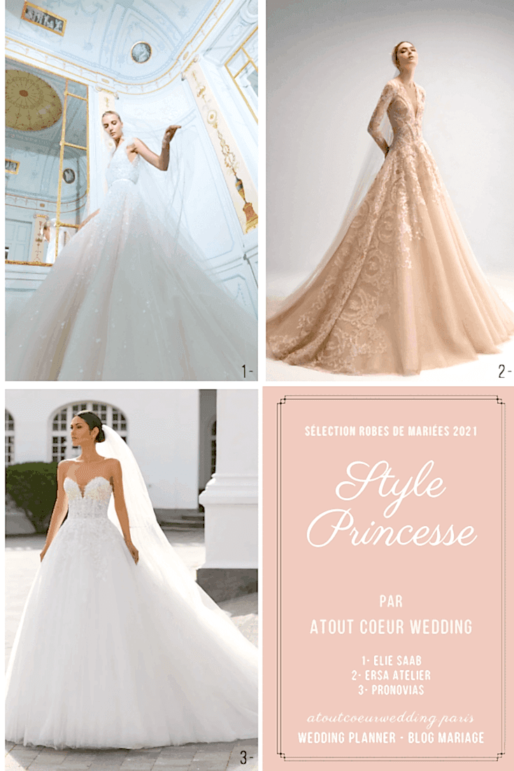 robes de mariées style princesse sélection 2021
