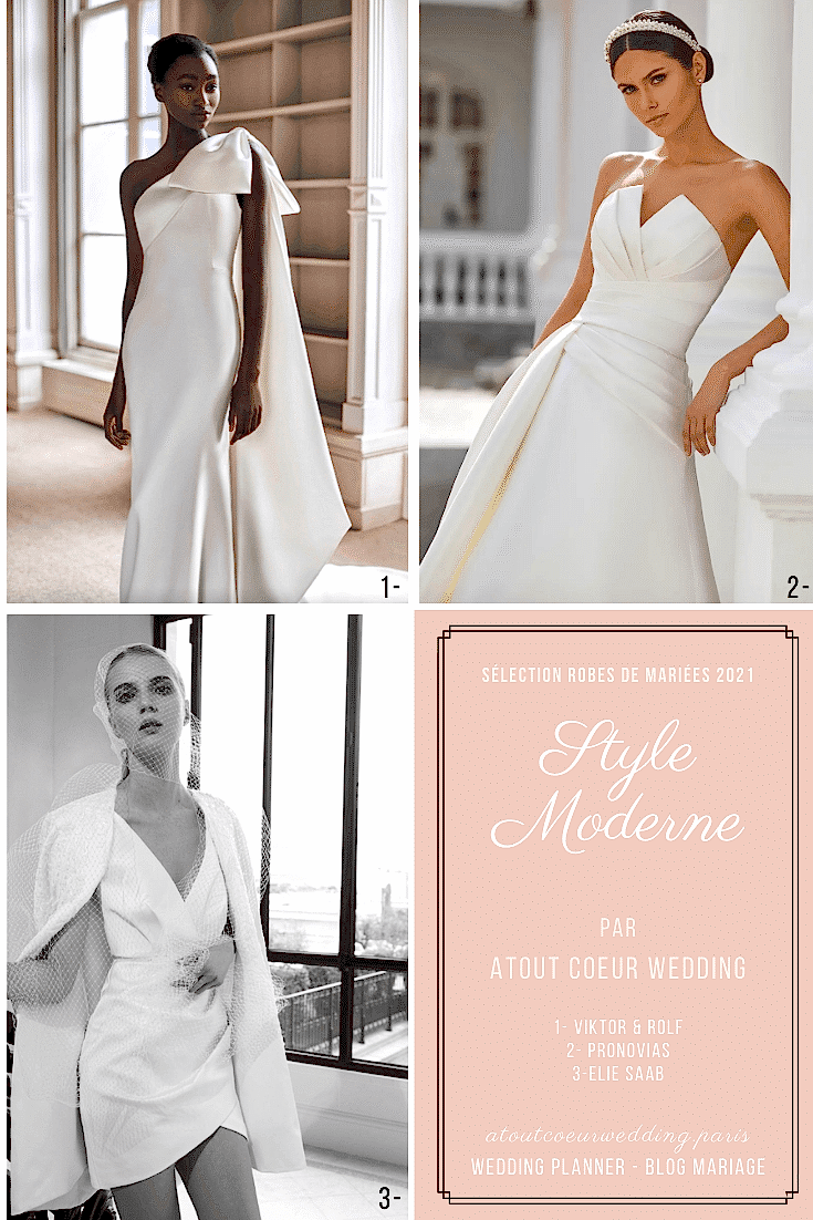 Modern bride wedding dress by atout coeur wedding