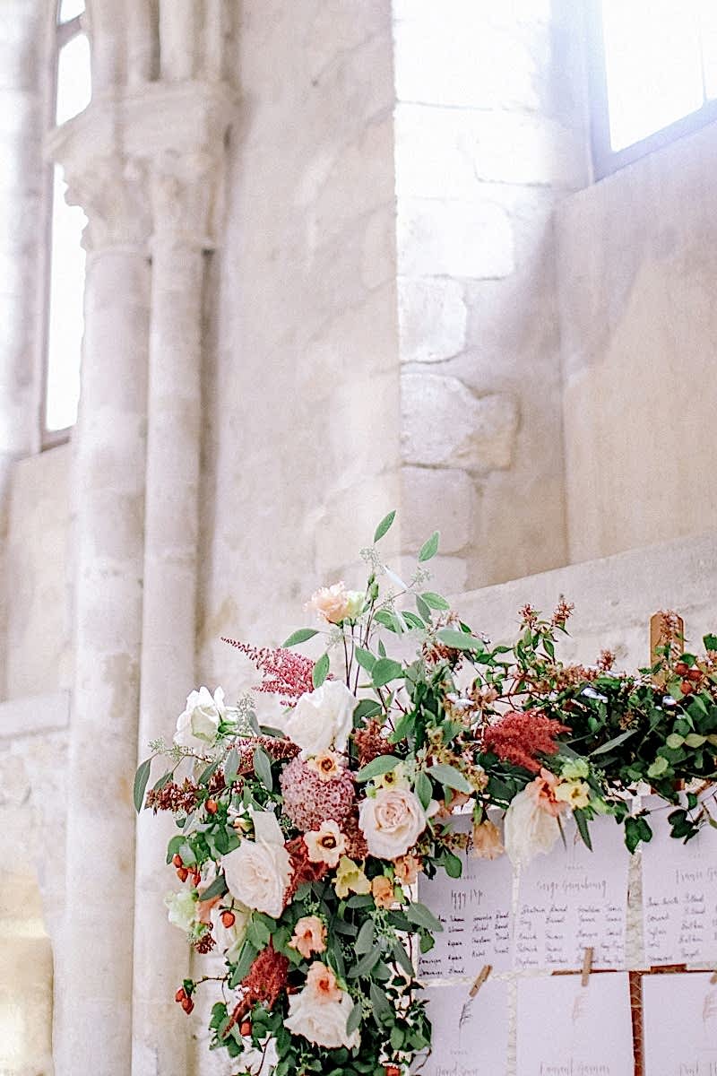 zoom fleurs déco mariage
