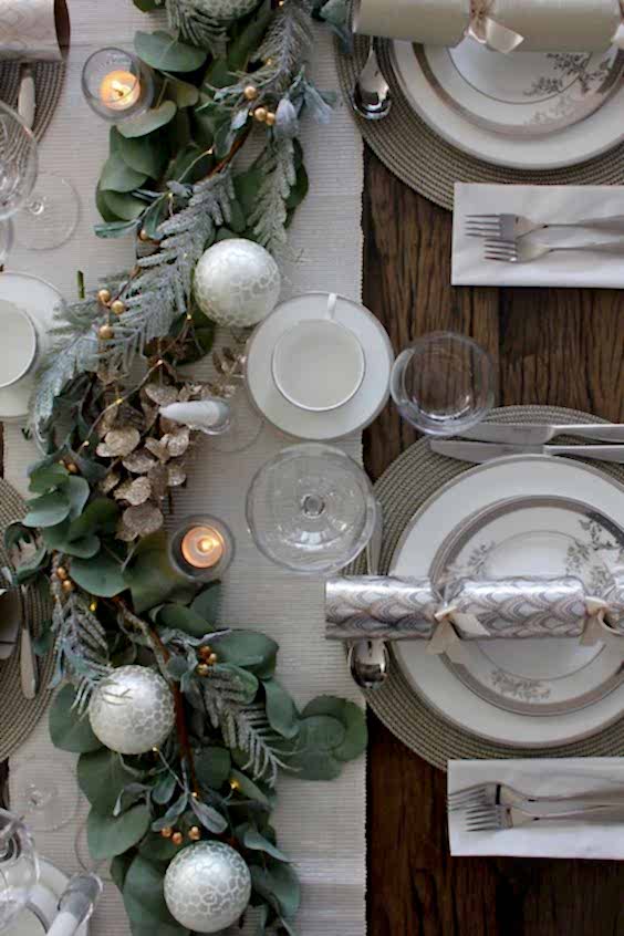 table de fête noël comme un mariage