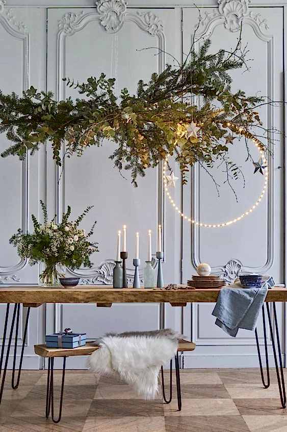décor de noël naturel et chic au château