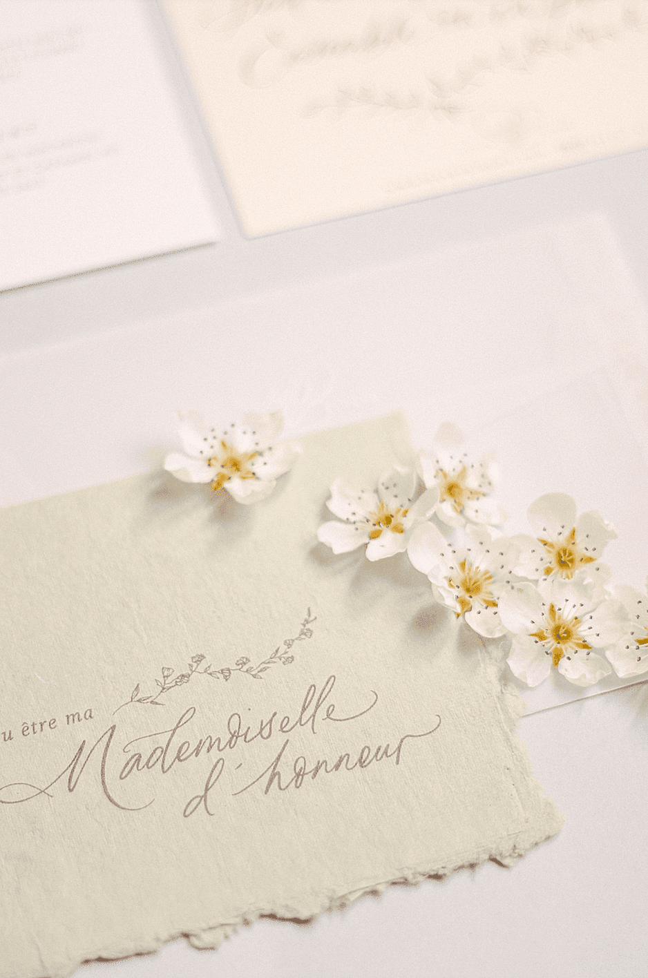 green stationery wedding