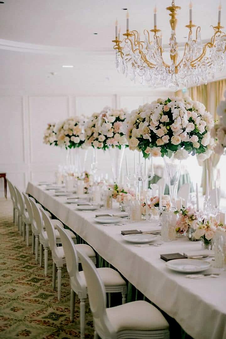 Table repas de mariage luxe